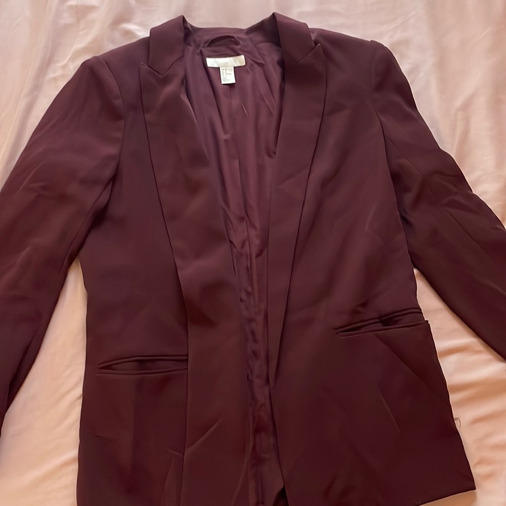 Burgundy H&M blazer